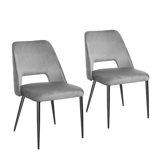Saga Y Series Living Room Grey Chairs Nordic Modern Luxury Armless Casual Bar Chair Velvet Dining Chair