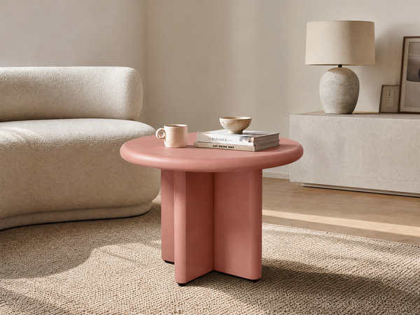 `KOSA T03 Round Coffee Table-Cross Base Design`