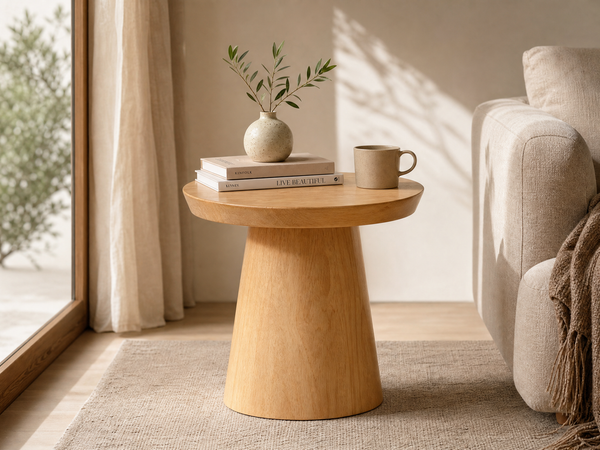 `KOSA T06 Tapered Wooden Side Table-Natural Oak`