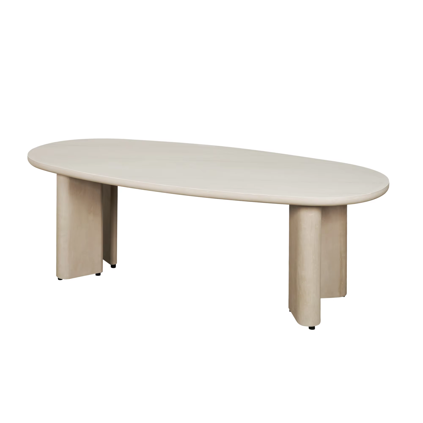 Saga Series Cement Finish Rock Concrete Top Dining Table