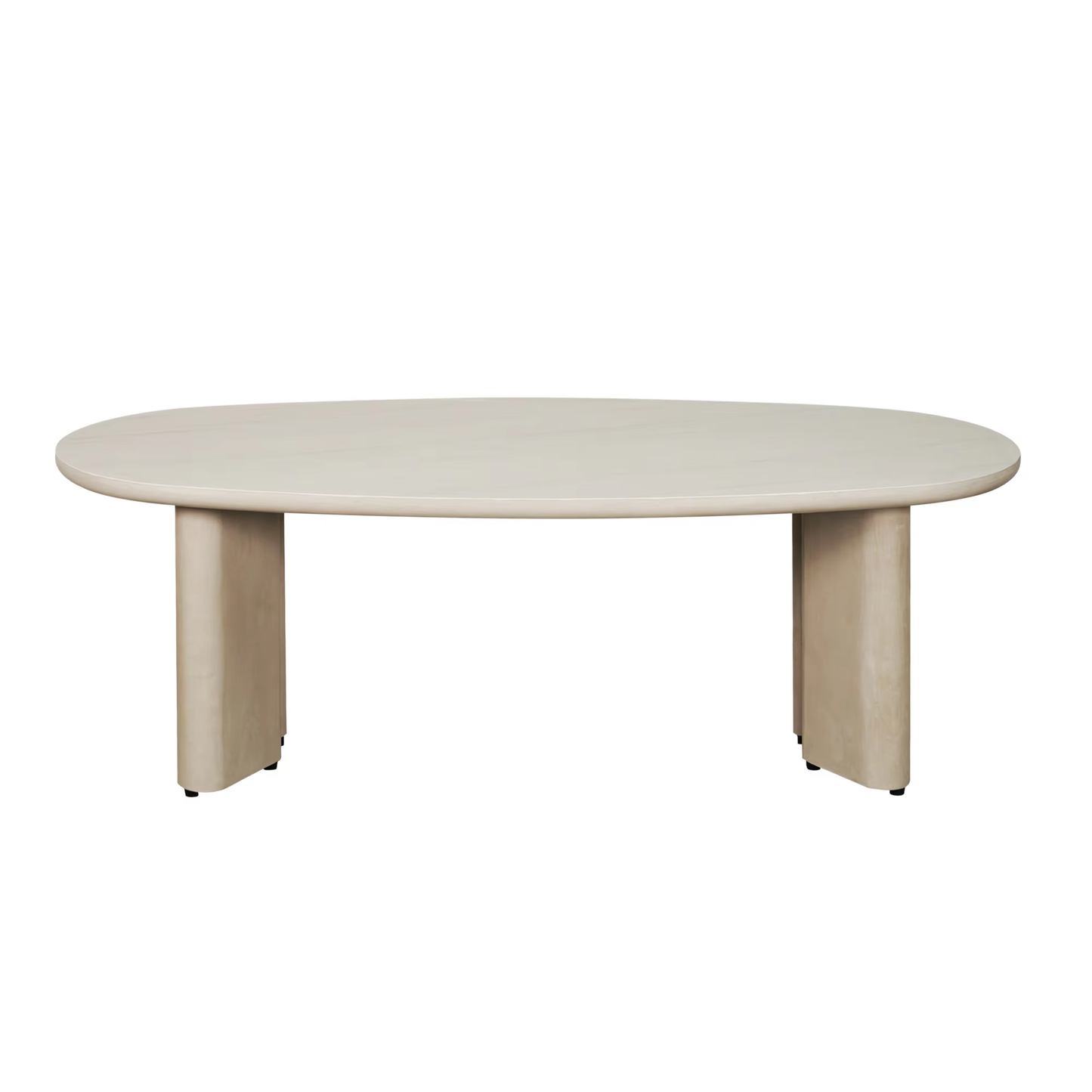 Saga Series Cement Finish Rock Concrete Top Dining Table