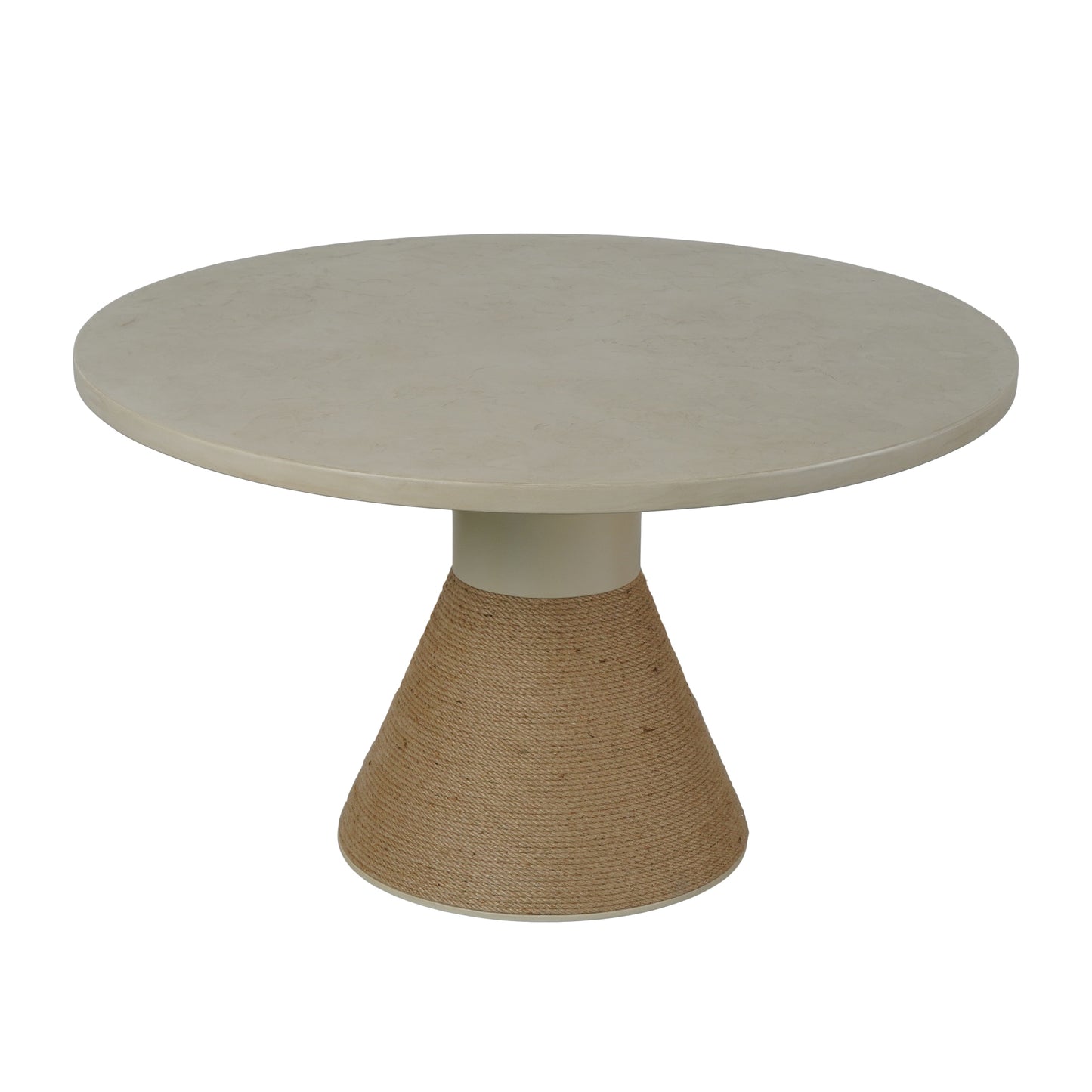 Lumi F Series New 2025 Model Round Extendable Feature Concrete MDF Top Coffee Table
