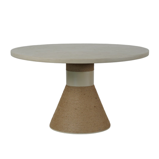 Lumi F Series New 2025 Model Round Extendable Feature Concrete MDF Top Coffee Table