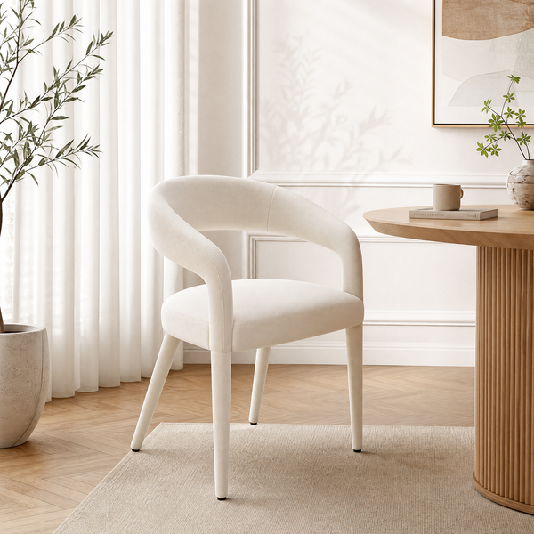 `Lumi C02 Cream Curved Dining Chair-All-Upholstered Legs`