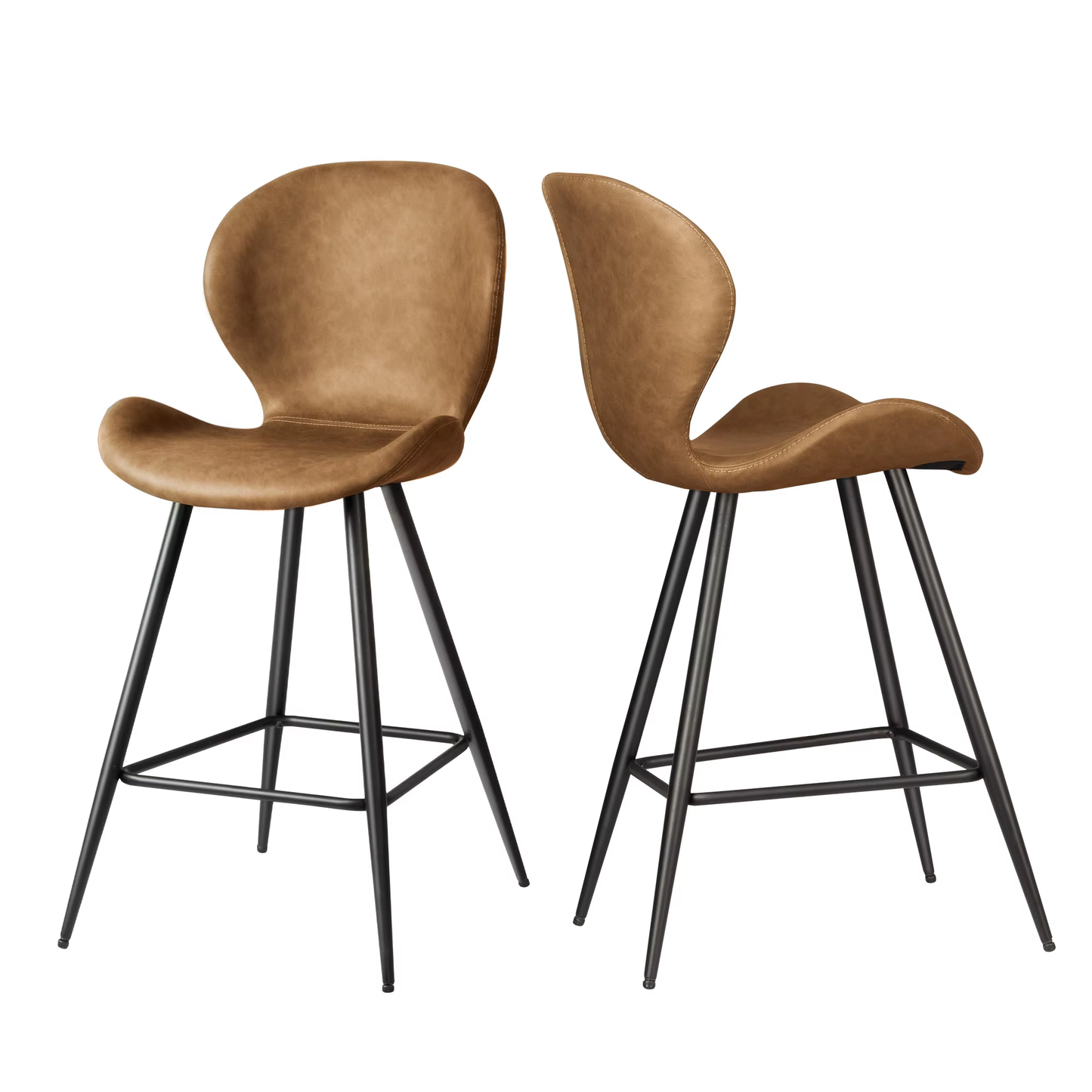 Koto A Series PU Leather Bar Chair Brown Leather High Bar Chairs