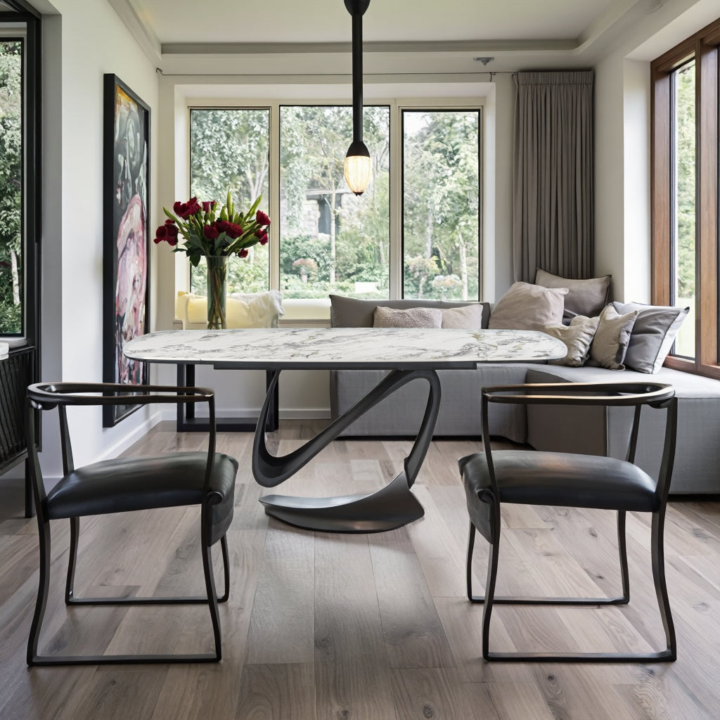 Nord H Series Dining Table Elegant Rectangle Design Extendable Made