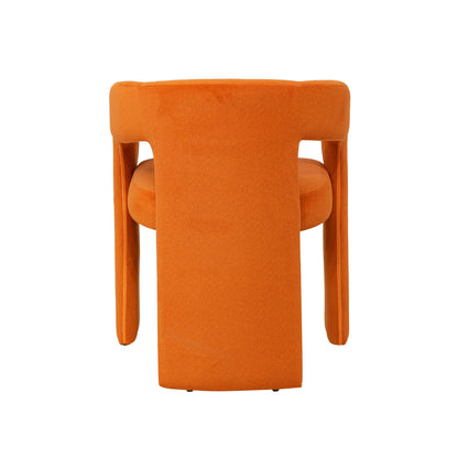 Saga F Series Comfortable Orange Velvet Fabric Dining Chair