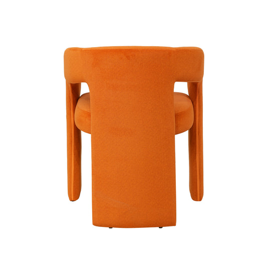 Saga F Series Comfortable Orange Velvet Fabric Dining Chair