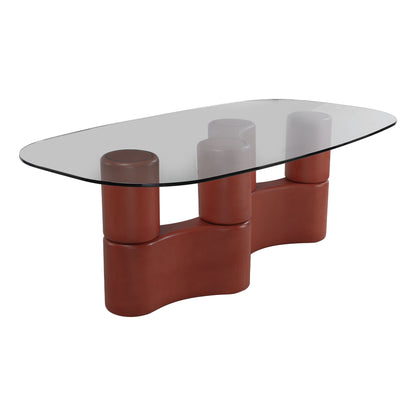 Nord H Series 2025 New Modern Design Oval Glass Dining Table for Hotels and Fashionable Homes