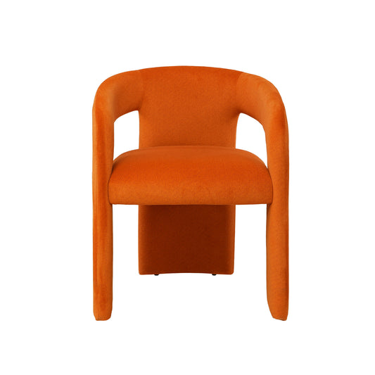 Saga F Series Comfortable Orange Velvet Fabric Dining Chair
