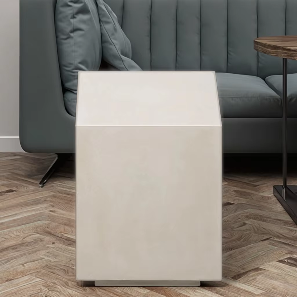 Lumi D Series Round Concrete Side Table