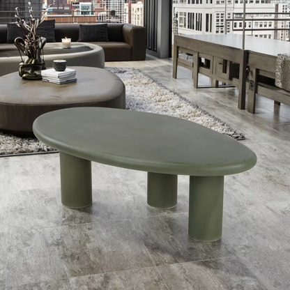 Lumi C Series Round Concrete Coffee Table