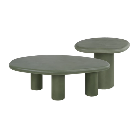 Lumi C Series Round Concrete Coffee Table