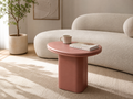 `KOSA T02 2-Tier Oval Side Table-Dusty Pink`