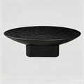 KOSA T17 Black Marble-Effect Coffee Table with Low Base