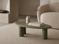 KOSA T18 Sage Green Coffee Table with 3 Cylindrical Legs