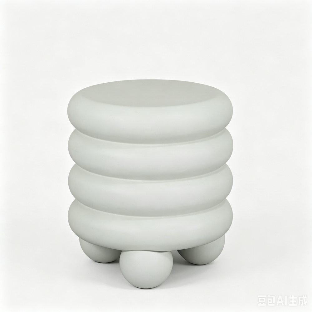 `KOSA T05 Stacked Ring Side Table-Cream White`