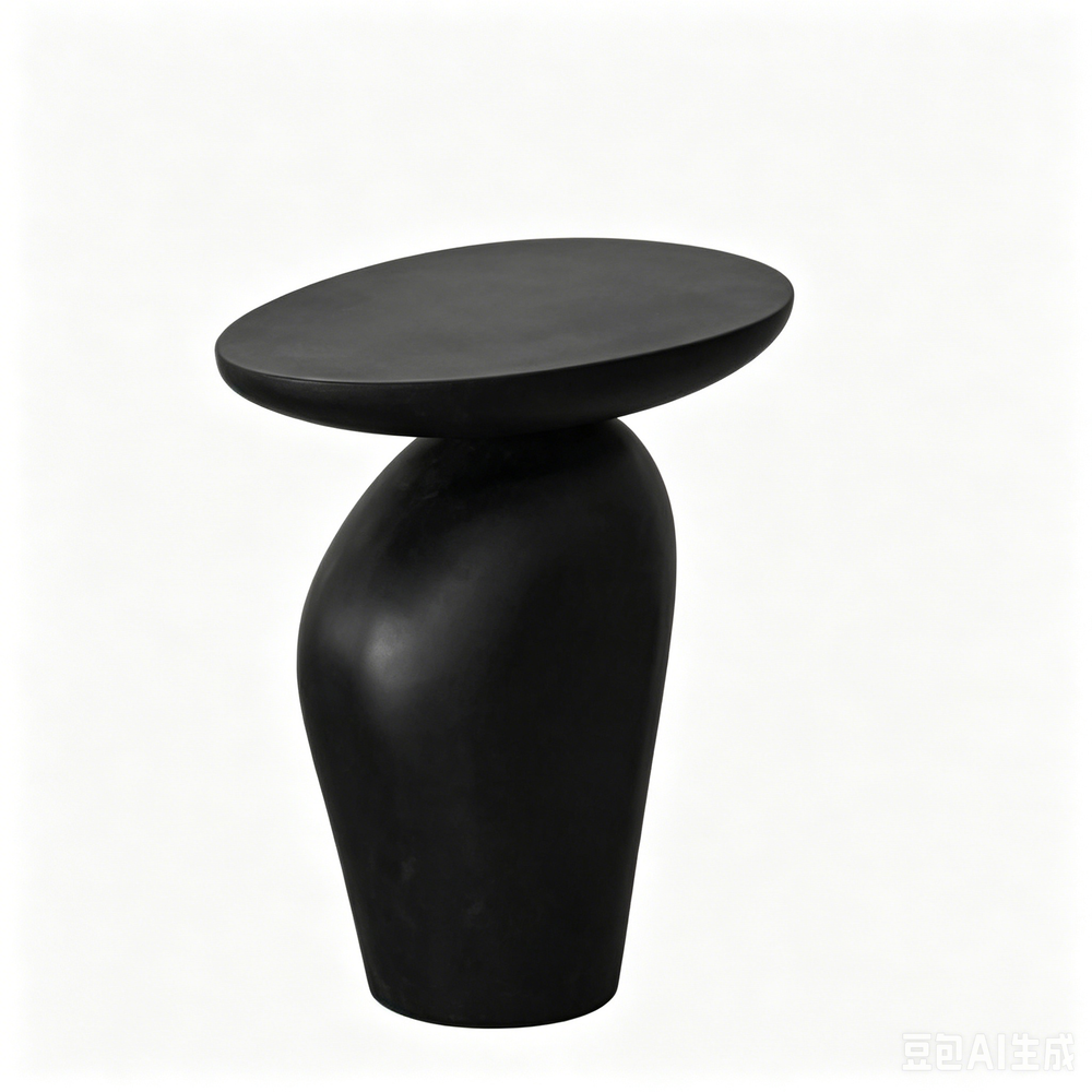 `KOSA T11 Vase-Shaped Side Table Set-Matte Black`