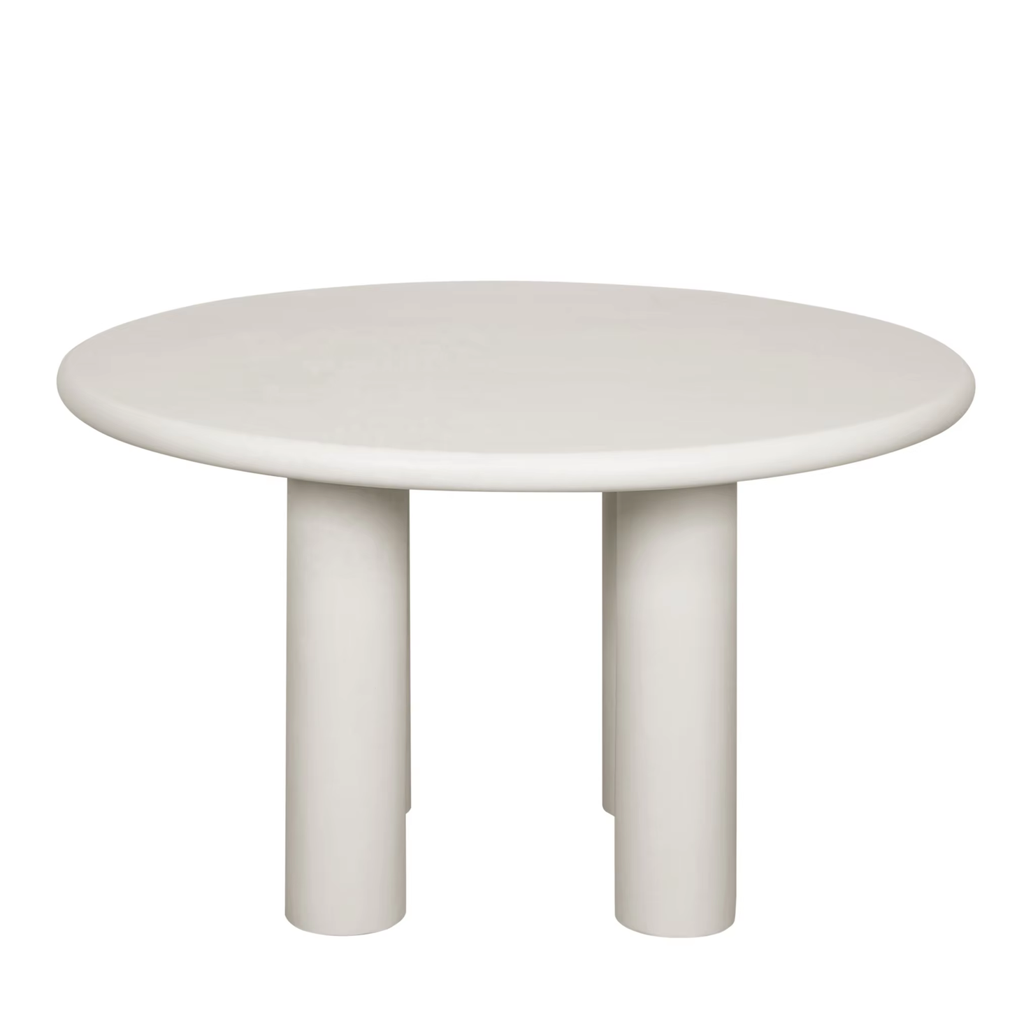 Lumi A Series White Round Concrete Top Dining Table