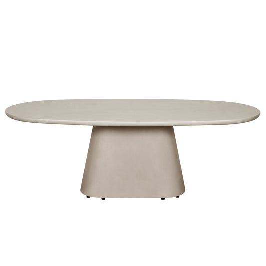 Aalto A Series Oval Cement Concrete Top Dining Table
