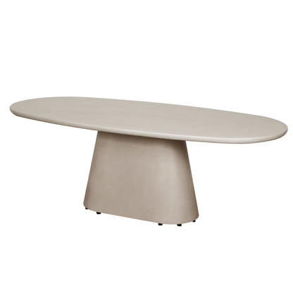 Aalto A Series Oval Cement Concrete Top Dining Table