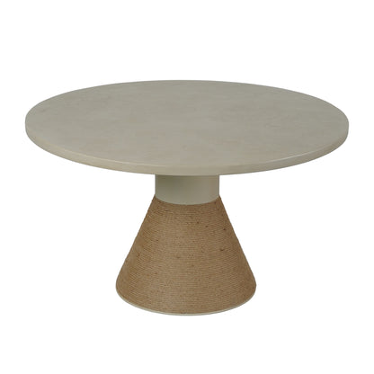 Lumi F Series New 2025 Model Round Extendable Feature Concrete MDF Top Coffee Table