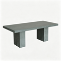 'VENNO 10 Rectangular Concrete-Look Dining Table-Grey Tone'