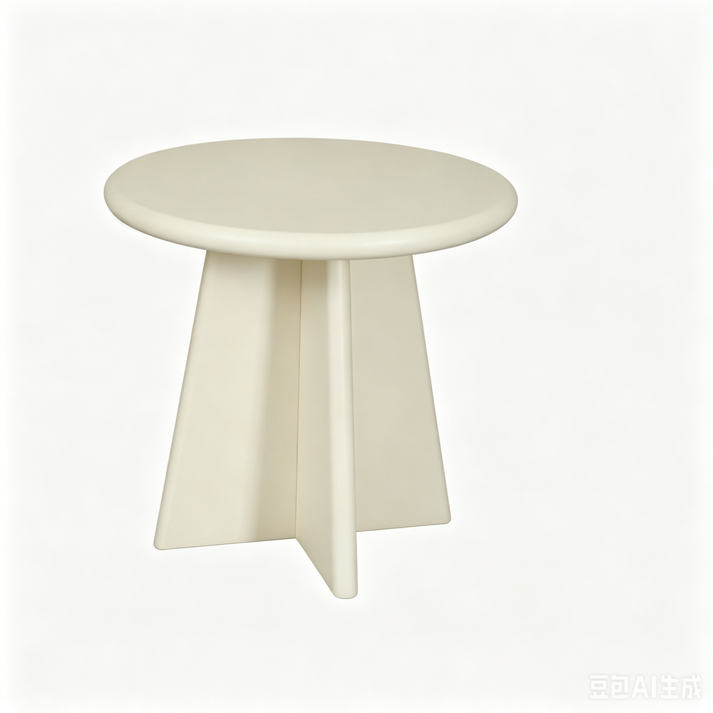 'VENNO 06 Round Dining Table with 3-Split Base-Cream'