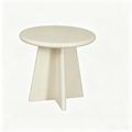 'VENNO 06 Round Dining Table with 3-Split Base-Cream'