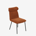 `Saga A6 Terracotta High-Back Boucle Chair-Retro Nordic`