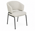 `Saga A5 Light Beige Arm Boucle Chair-Mid-Century Modern`