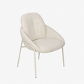 `Saga A1 Cream Boucle Dining Chair-Nordic French Style`
