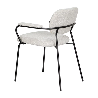 Saga D Series Velvet Dining Chair for Home Nordic French Style White Black