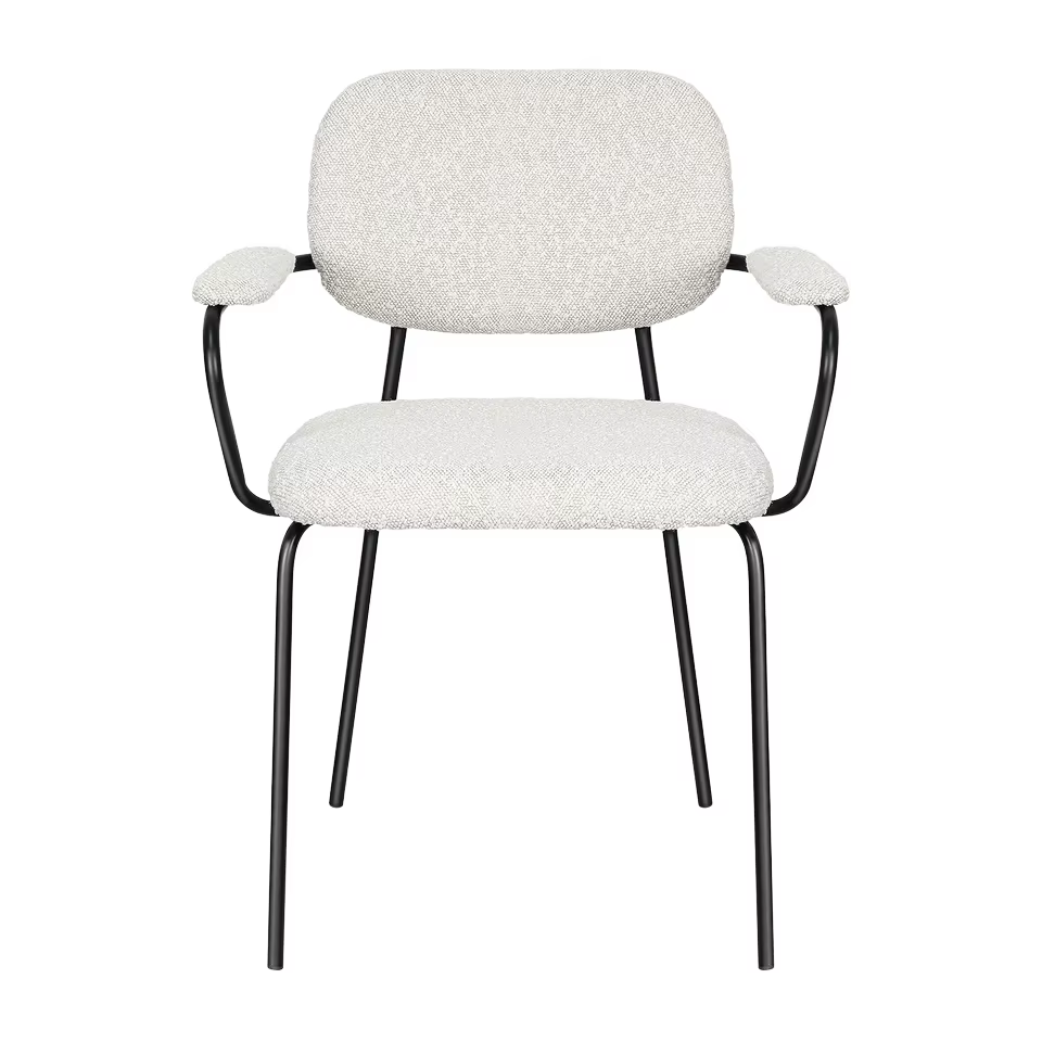 Saga D Series Velvet Dining Chair for Home Nordic French Style White Black