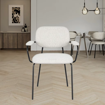 Saga D Series Velvet Dining Chair for Home Nordic French Style White Black