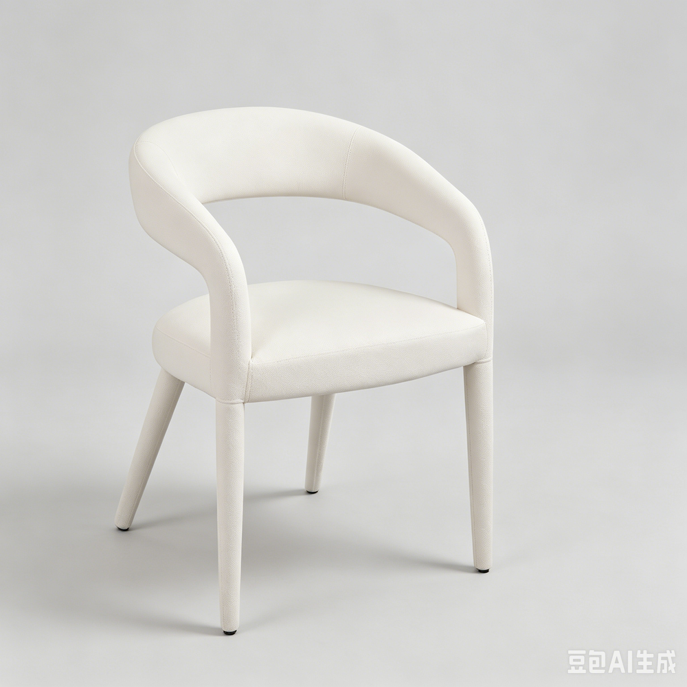 `Lumi C02 Cream Curved Dining Chair-All-Upholstered Legs`