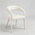 `Lumi C02 Cream Curved Dining Chair-All-Upholstered Legs`