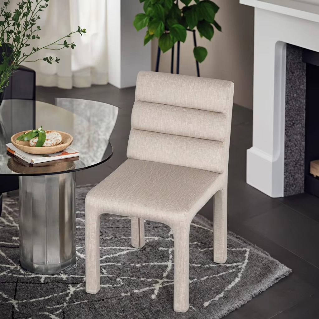 Saga B Series Minimalist Designer Fabric Chairs Living Room