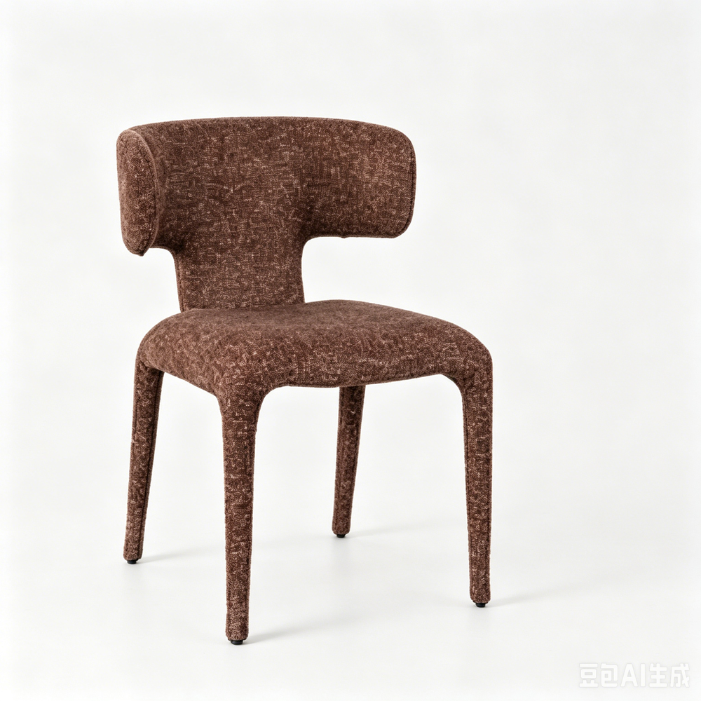 `Lumi C03 Brown Boucle Dining Chair-Wingback Style`