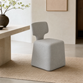 `Lumi C01 Grey Wabi-Sabi Dining Chair-Minimalist Back`