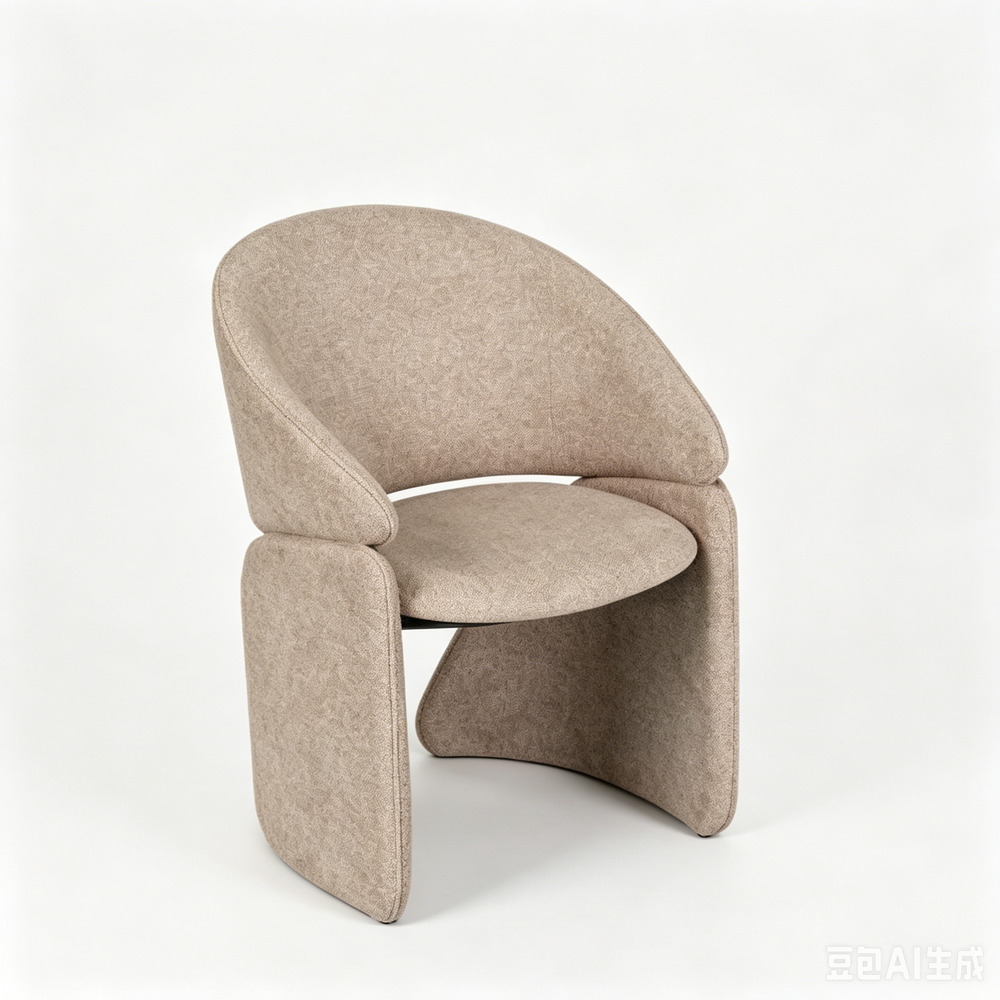 `KOSA 02 Split-Leg Accent Chair-Grey Fabric`
