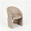 `KOSA 02 Split-Leg Accent Chair-Grey Fabric`