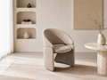 `KOSA 02 Split-Leg Accent Chair-Grey Fabric`