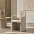 `Lumi 03 Cream Boucle Accent Chair | High-Back Armchair`