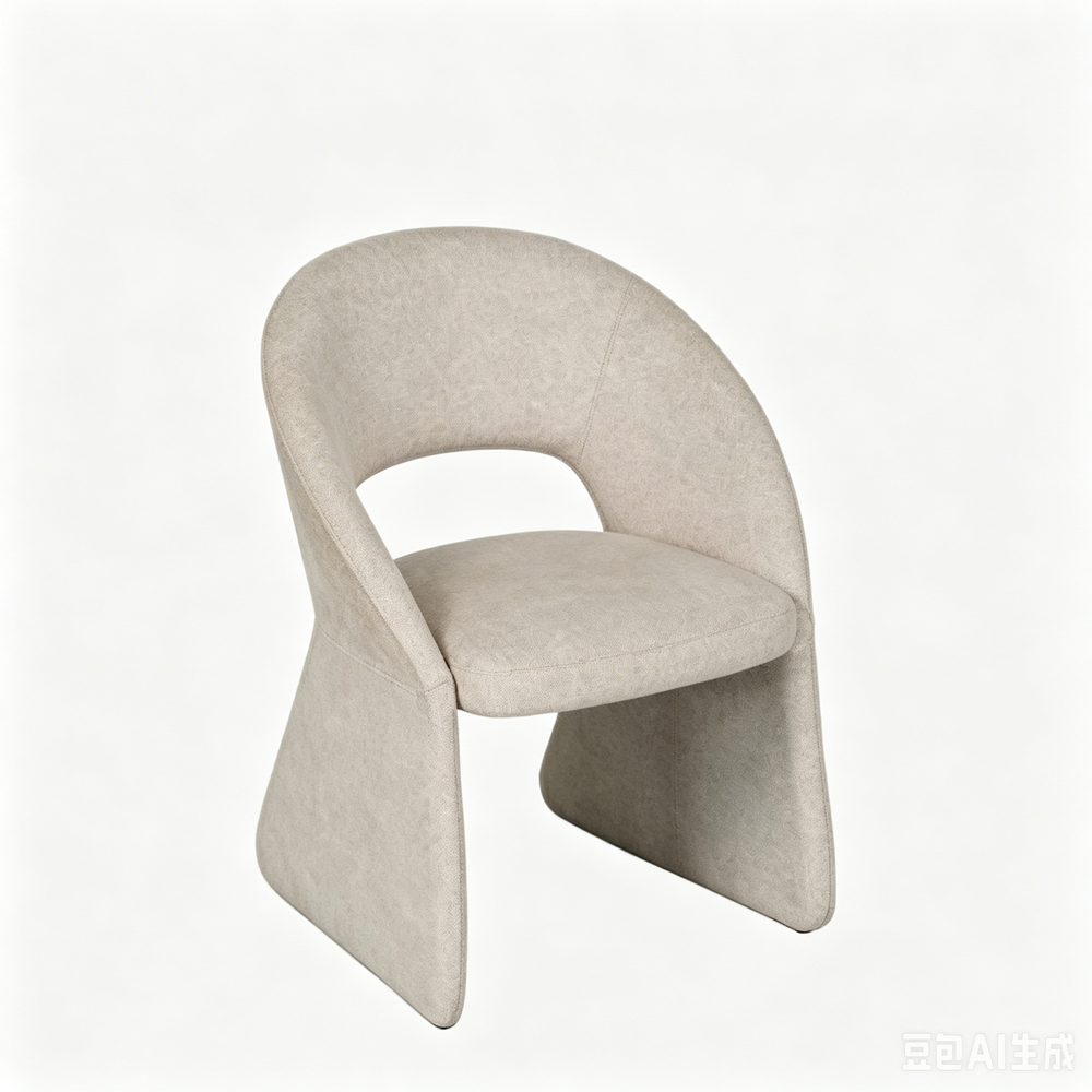 `KOSA 04 Open-Back Dining Chair-Off-White Boucle`