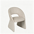 `KOSA 04 Open-Back Dining Chair-Off-White Boucle`