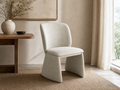 `KOSA 05 Minimalist Sled Chair-Light Beige Linen`
