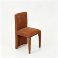 `KOSA 06 High-Back Dining Chair-Rust Boucle`