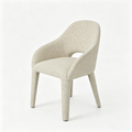 `Lumi 04 Off-White Boucle Chair | All-Upholstered Legs`