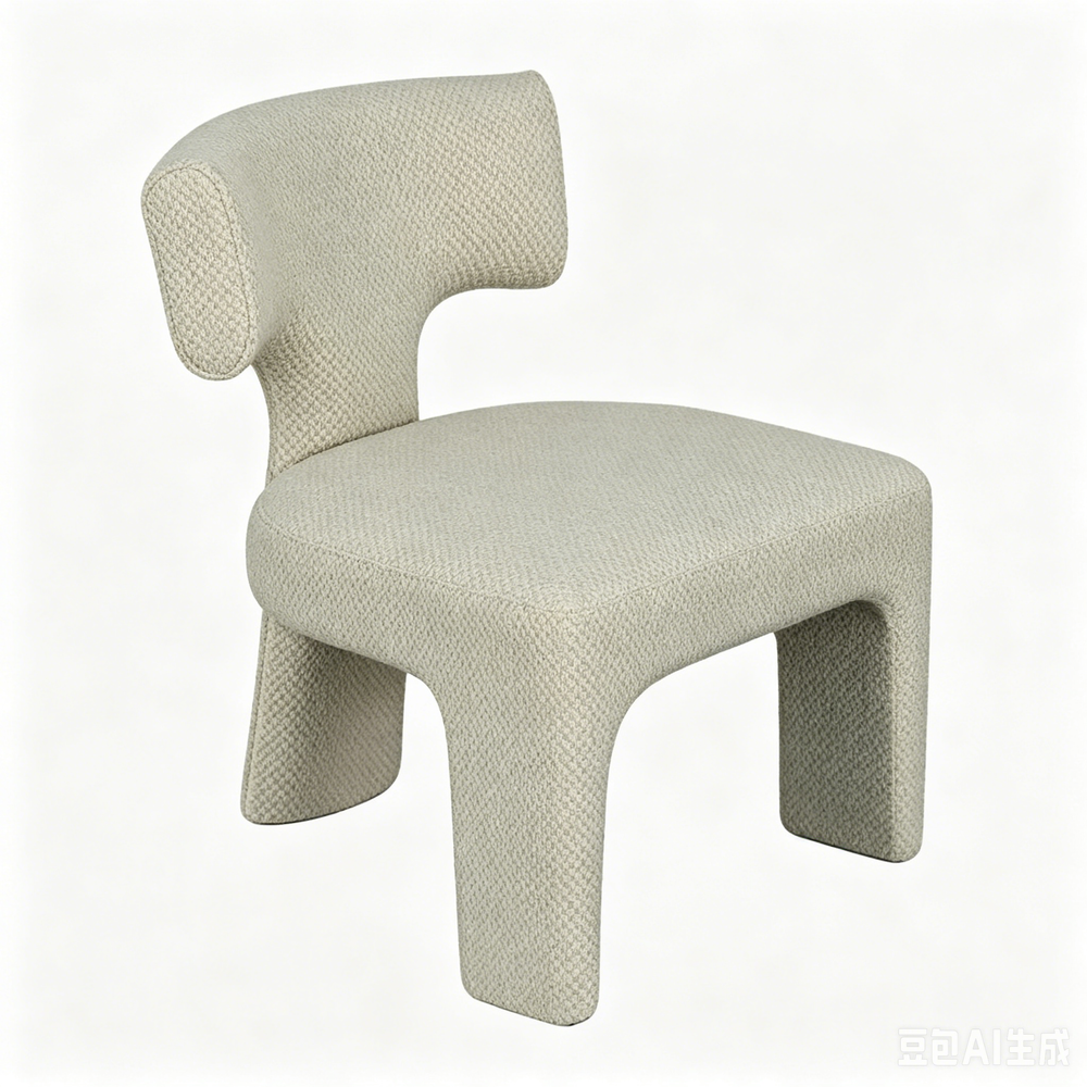 `Lumi 05 Light Grey Boucle Lounge Chair | Low-Profile`
